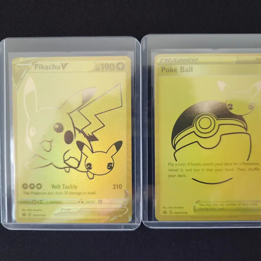 [BUNJANG] Pokemon Cards North America 25th Anniversary Gold Pikachu &amp; Poke Ball Bundle Set / 포켓몬카드 북미판 25주년 골드 피카츄, 몬스터볼 일괄판매