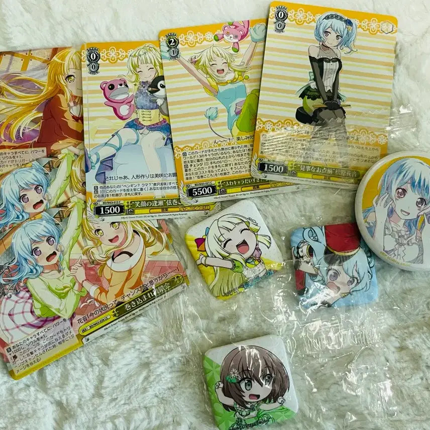 [BUNJANG] BanG Dream! Kanon &amp; Kokoro Buchigiri no Butterfly Badge Bundle Set / 뱅드림 카논 코코로 뱃지 슈발츠 굿즈 일괄