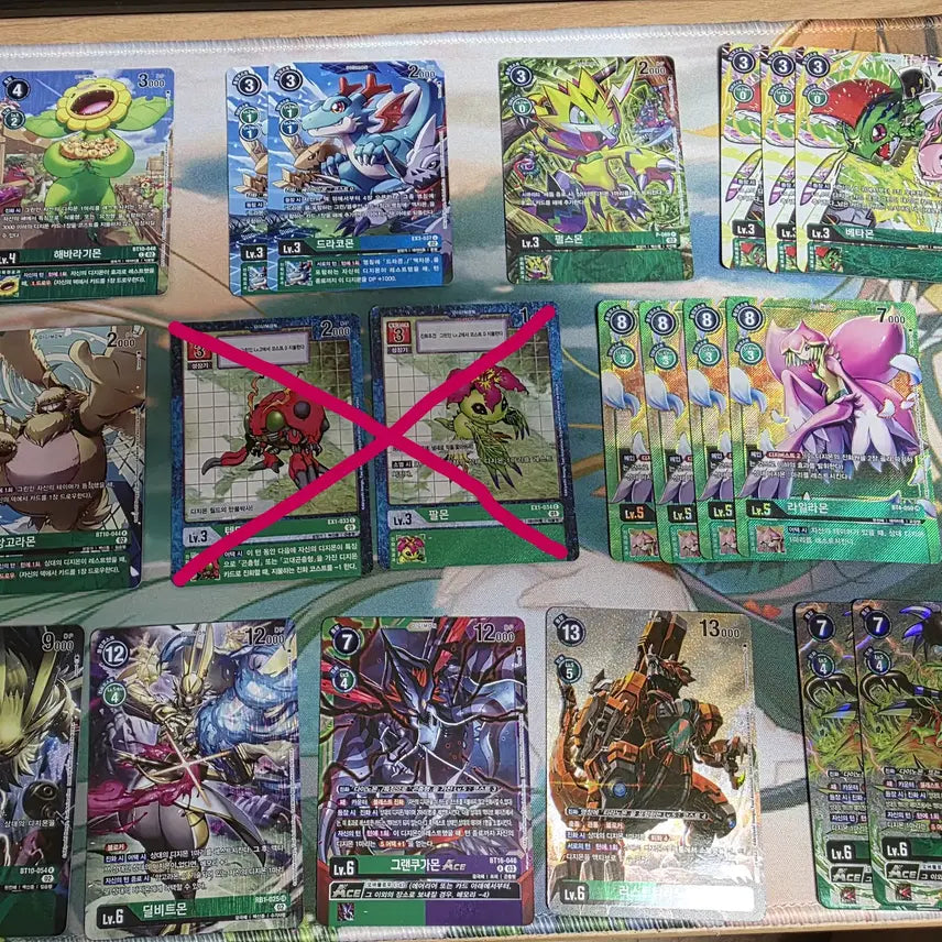 [BUNJANG] Digimon Card Lot - Green Series / 디지몬카드 팔아요[녹색]