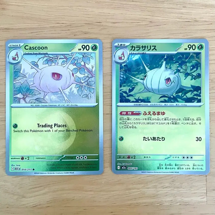 [BUNJANG] Kasukun Holocards (North America/Japan Ver.) Set of 2 / 북미판 일판 카스쿤 홀로카드 2장 세트