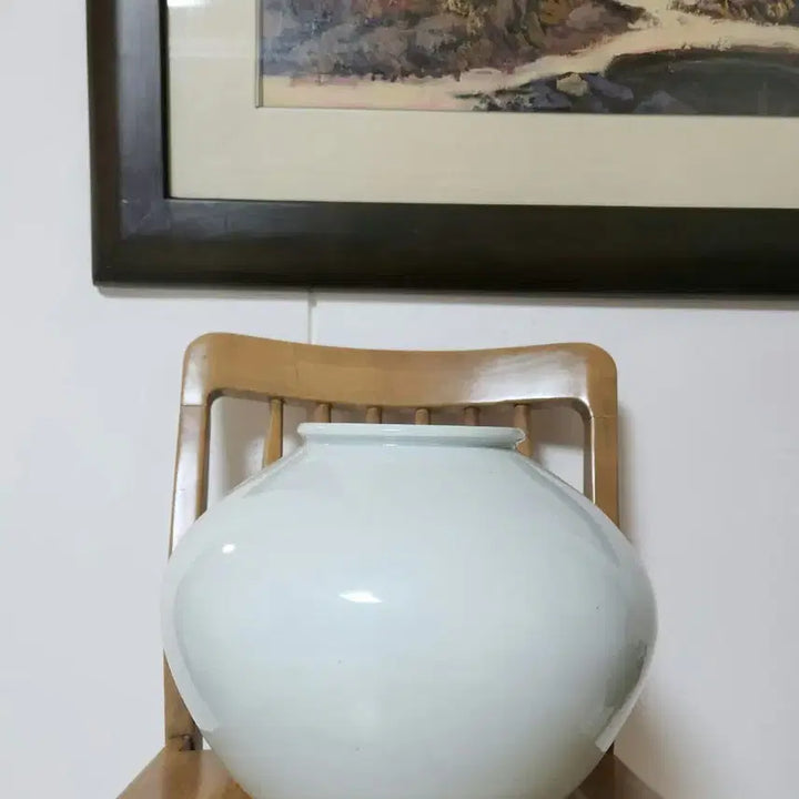 [BUNJANG] Master Cho Han-kyung Celadon Porcelain Moon Jar (1st Generation) / 1세대 조평 조한경 명장 백자 달항아리 도자기