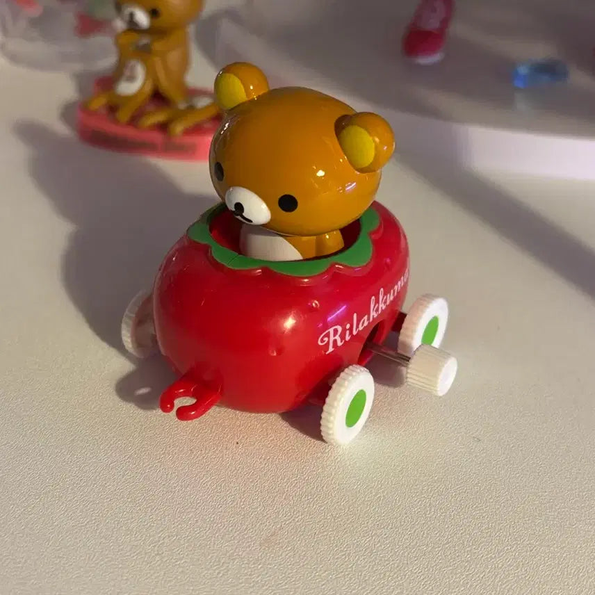 [BUNJANG] Rilakkuma Strawberry Tea Wind-up Toy / 리락쿠마 딸기 차 태엽