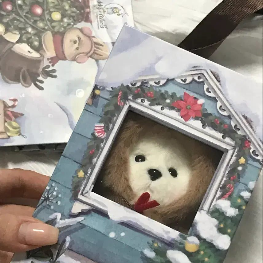 [BUNJANG] Teddy Tales Rena Bear Rudolph Keyring White / 테디테일즈 레나베어 루돌프 키링 화이트