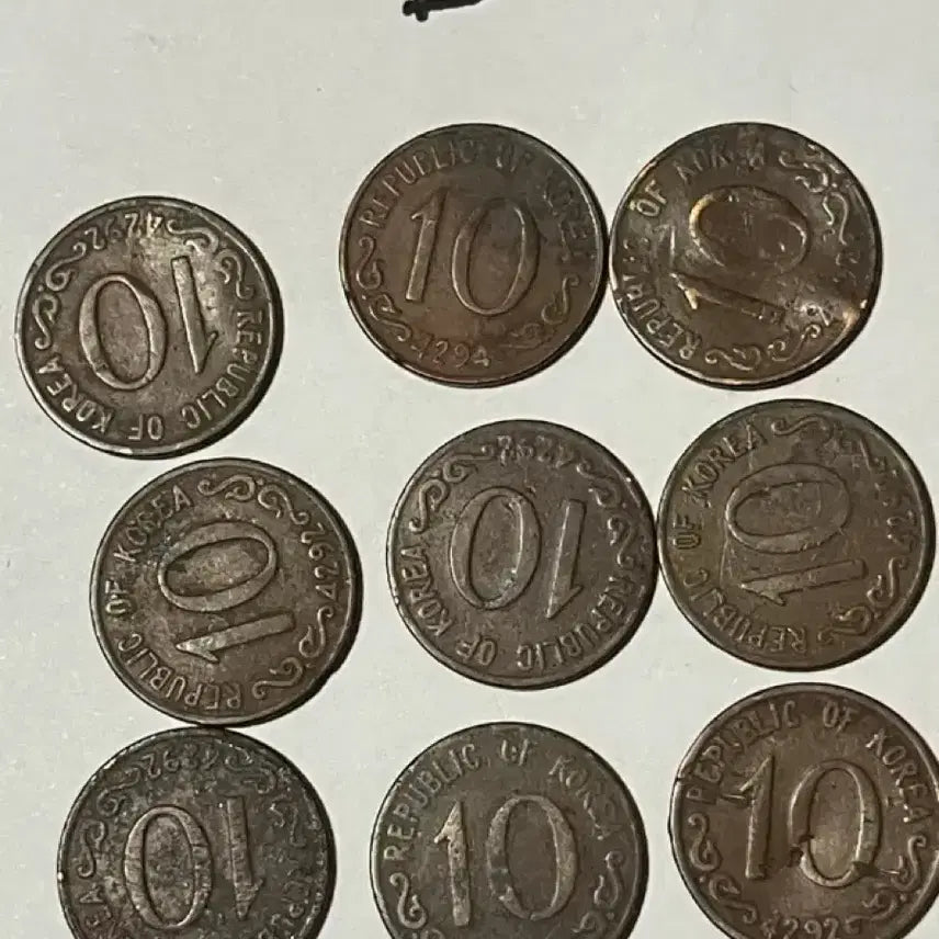 [BUNJANG] 10 Won Coin Bundle (1959, 1961) / 희귀주화 십환(10환) 9개 묶음 판매 (B/C택1)
