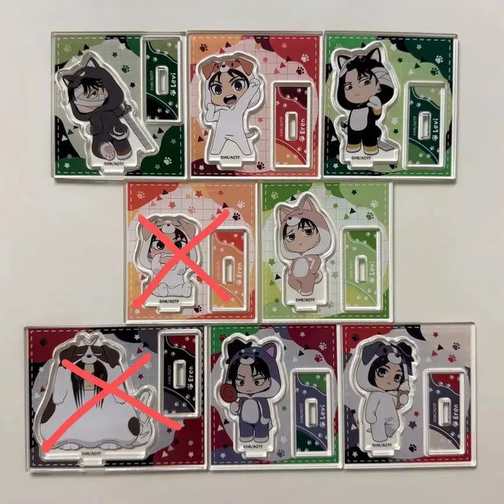 [BUNJANG] Attack on Titan Levi Eren Animalko SD Acrylic Stand / 진격의거인 진격거 에렌 아니마루코 sd아크릴