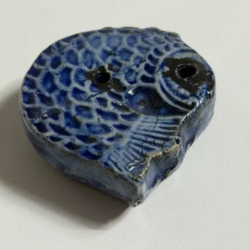 [BUNJANG] Antique Celadon Porcelain Fish Inkstone / 도자기 물고기 연적 (등용문을 뜻하는 의미)