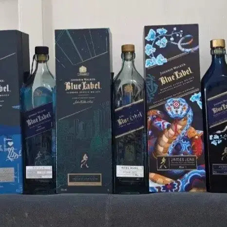 [BUNJANG] Johnnie Walker Blue Label 5 Types Limited Edition Whisky Empty Bottles / 조니워커 블루라벨 5종 한정판 위스키 공병