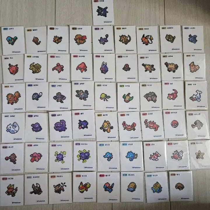 [BUNJANG] Pokemon Sticker Pixel Mewtwo / 포켓몬 띠부씰 픽셀 판매+ 미개봉픽셀뮤츠 54종