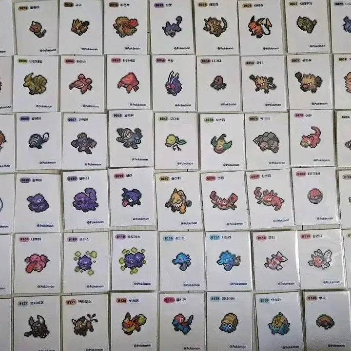 [BUNJANG] Pokemon Sticker Pixel Mewtwo / 포켓몬 띠부씰 픽셀 판매+ 미개봉픽셀뮤츠 54종