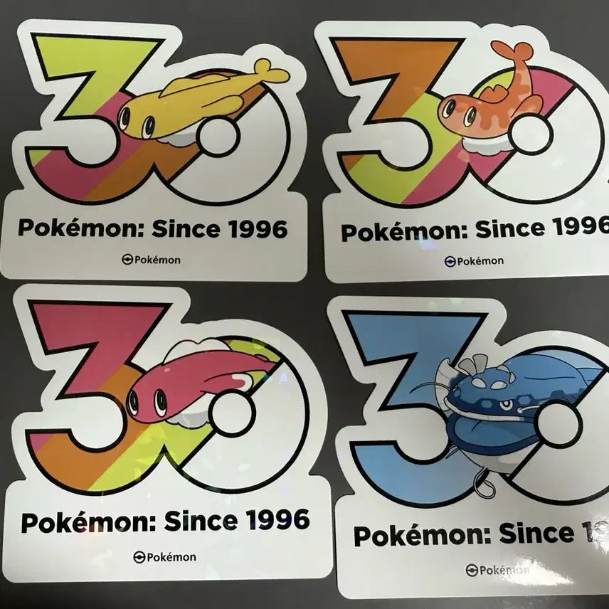 [BUNJANG] Pokemon 30th Anniversary Logo Sticker Bundle Set / 포켓몬 30주년 로고 스티커 싸리용 어써러셔 일괄