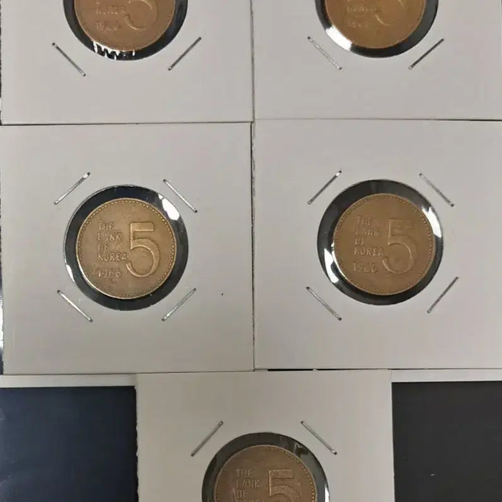 [BUNJANG] 1966 5 Won Circulation Coin Bundle (5 pcs) / 1966년 5원 사용제 5개 일괄