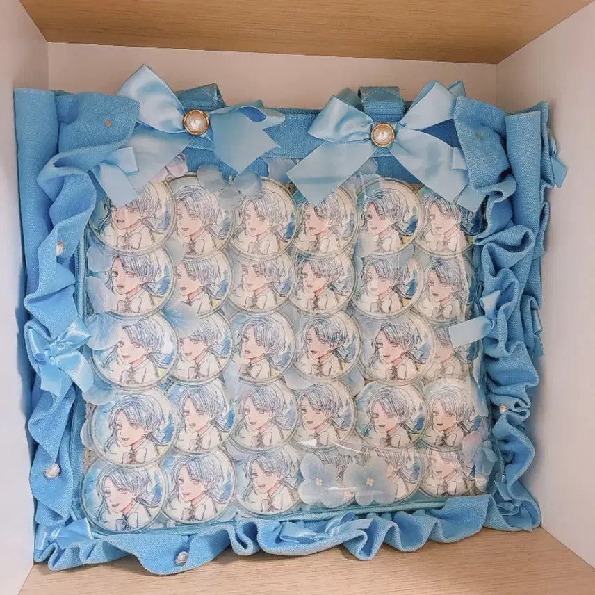 [BUNJANG] Akuneko Flure Ita Bag with Honeymoon Can Badges / 아쿠네코 플루레 이타백
