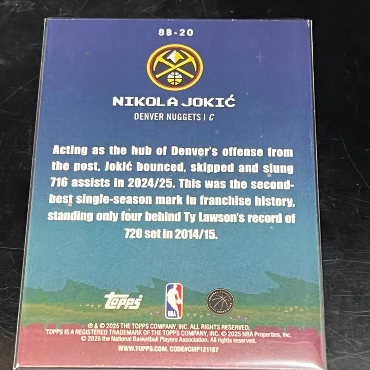 [BUNJANG] Topps NBA 8-Bit Ballers Nikola Jokic Holo Card &amp; 9 Base Cards / Topps Nba 8-Bit Ballers 니콜라요키치 홀로카드 외9매