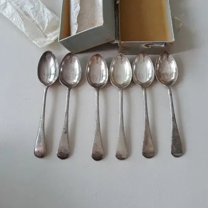 [BUNJANG] Vintage Dixon Silverplate Teaspoon Set (6 pieces) / 빈티지 dixon실버플레이트 티스픈 6개 세트