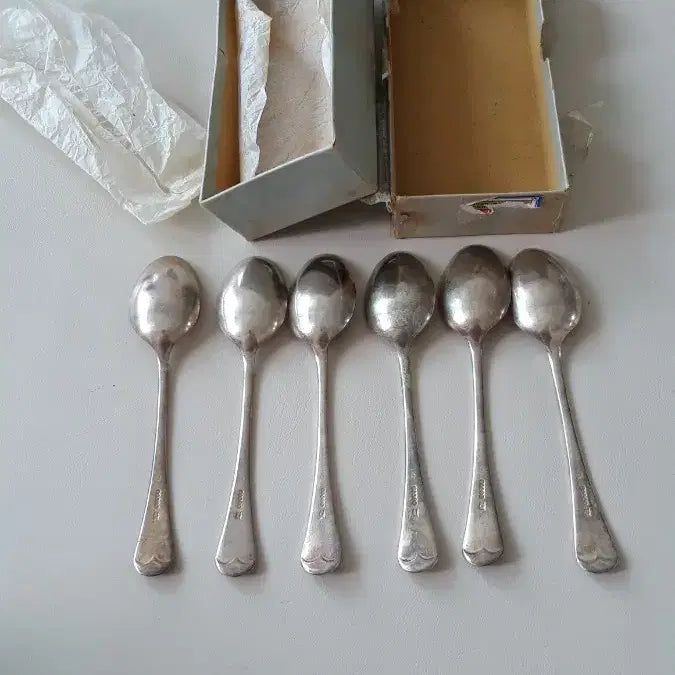 [BUNJANG] Vintage Dixon Silverplate Teaspoon Set (6 pieces) / 빈티지 dixon실버플레이트 티스픈 6개 세트