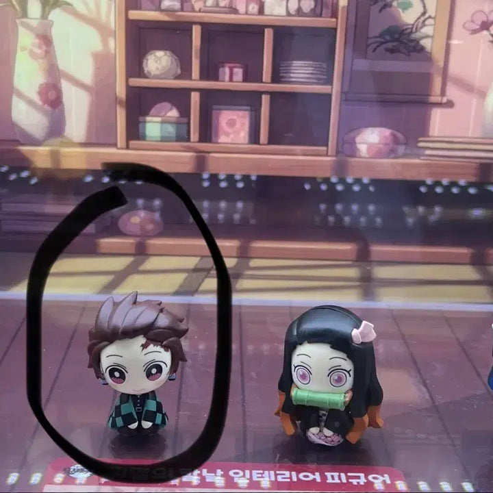 [BUNJANG] Demon Slayer Tanjiro Mini Figure + Tanjiro &amp; Giyu Clear File (POB) / 새상품 . 귀멸의 칼날 탄지로 미니 피규어 + 특전 탄지로&amp;기유 클리어