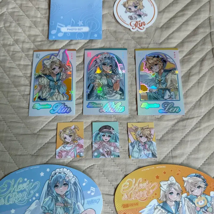 [BUNJANG] Miku Rin Len Photocard Set + POB / 위드뮤 미쿠 린 렌 포토카드 + 특전