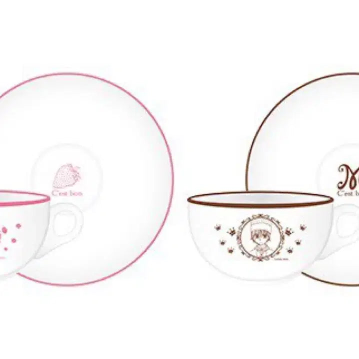 [BUNJANG] Dreaming Bakery Strawberry Kaon Cup &amp; Saucer Set / 일괄) 꿈빛파티시엘 컵&amp;소서 세트 딸기 가온