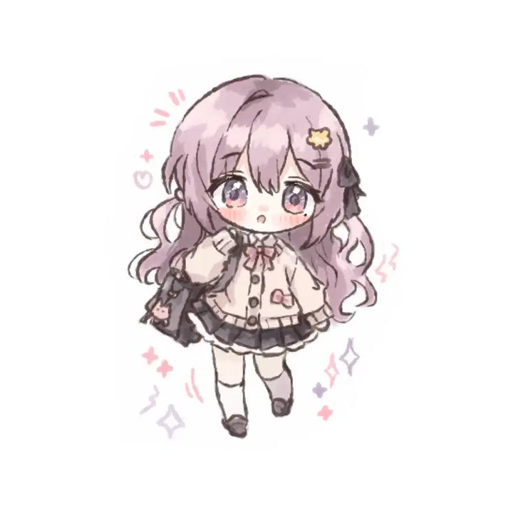 [BUNJANG] Boljjibu SD Custom Illustration Commission / 몽글몰랑 전신 풀채 수채화 SD 그림 커미션!