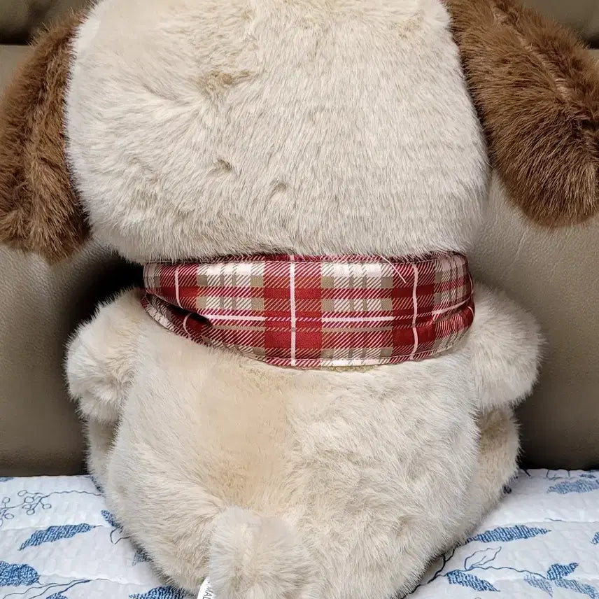 [BUNJANG] Todo Toys Puppy Check Scarf Plush Doll 30cm / Todo Toys 멍뭉이 체크목도리 인형 30cm(새상품)