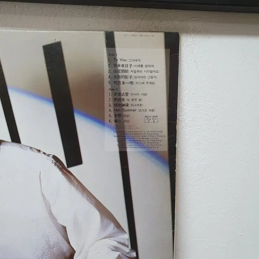 [BUNJANG] Leslie Cheung TO YOU LP 1990 / 장국영 TO YOU LP 1990 성음