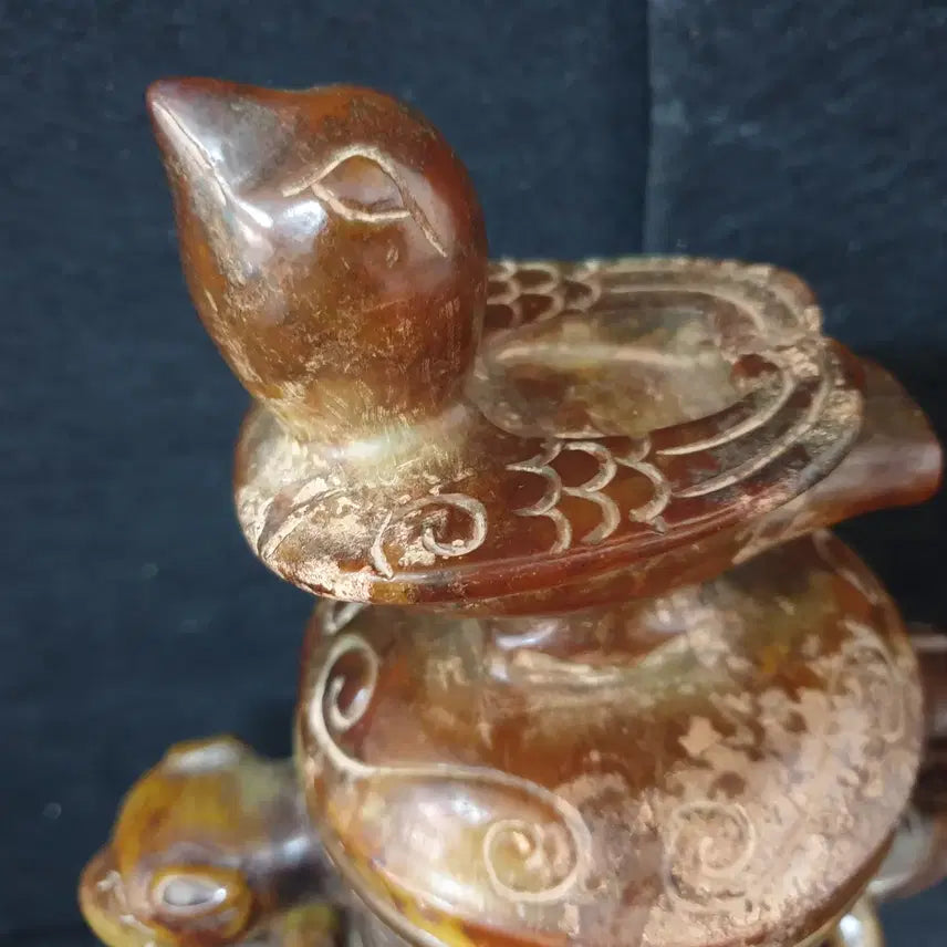 [BUNJANG] Spring and Autumn Period Jade Jar with Tiger Handles / (수원만물)출토 춘추시기 양귀면 옥함