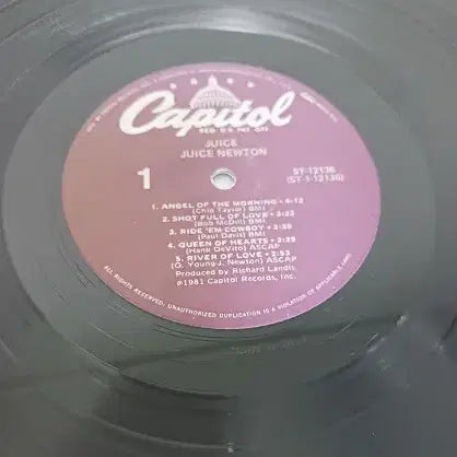 [BUNJANG] Juice Newton Queen Of Hearts 1981 US Original First Press Vinyl / Juice Newton " Queen Of Hearts "
