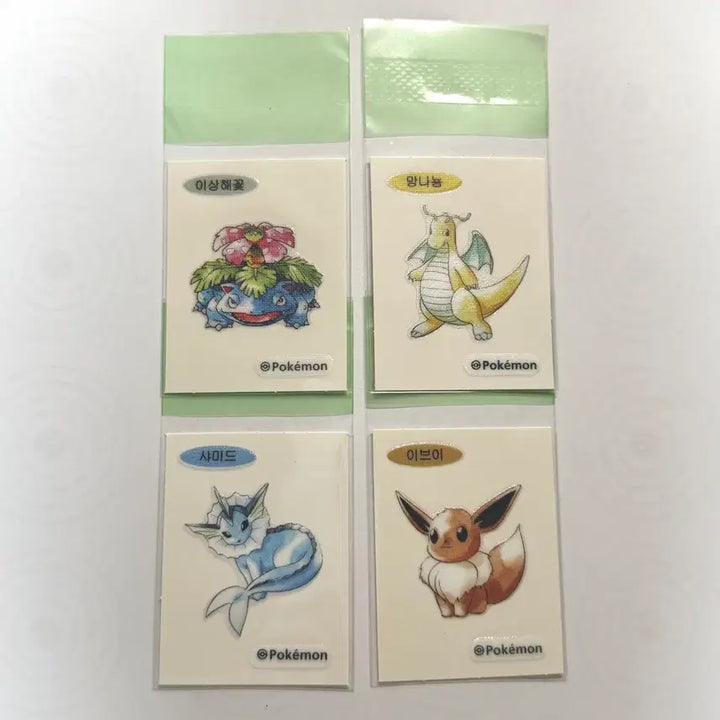 [BUNJANG] Pokemon 30th Anniversary Stickers Bundle Set (4 pcs) / 포켓몬 30주년 띠부씰 4장 일괄 아트웍 아트워크
