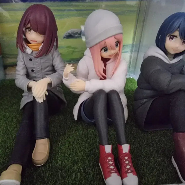[BUNJANG] Yuru Camp Penfure 3-Figure Bundle Set / 유루캠  펜프레 피규어 3종 세트 일괄