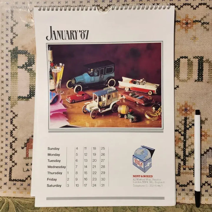 [BUNJANG] 1987 UK Toy Image Calendar / 1987년 영국 장난감 이미지달력