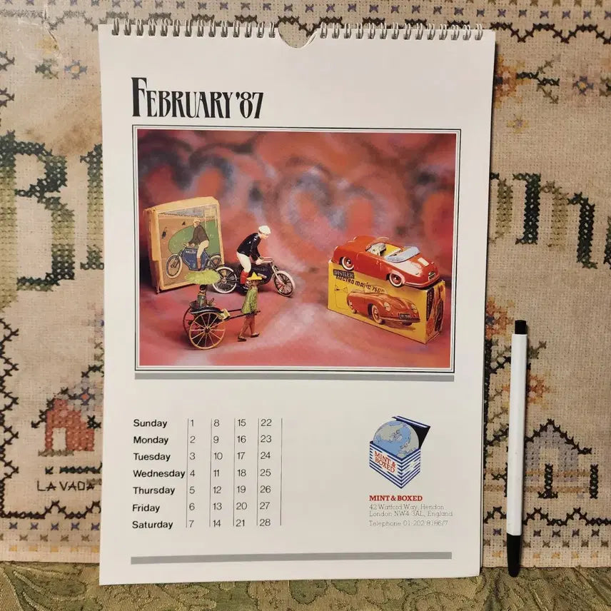 [BUNJANG] 1987 UK Toy Image Calendar / 1987년 영국 장난감 이미지달력