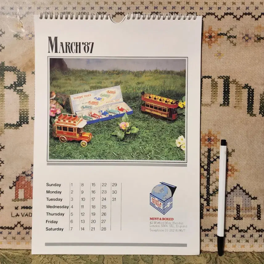 [BUNJANG] 1987 UK Toy Image Calendar / 1987년 영국 장난감 이미지달력