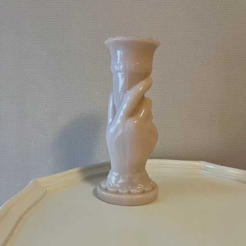 [BUNJANG] Hand Blown Pink Opaline Vase / 핸드 핑크 오팔린 화병