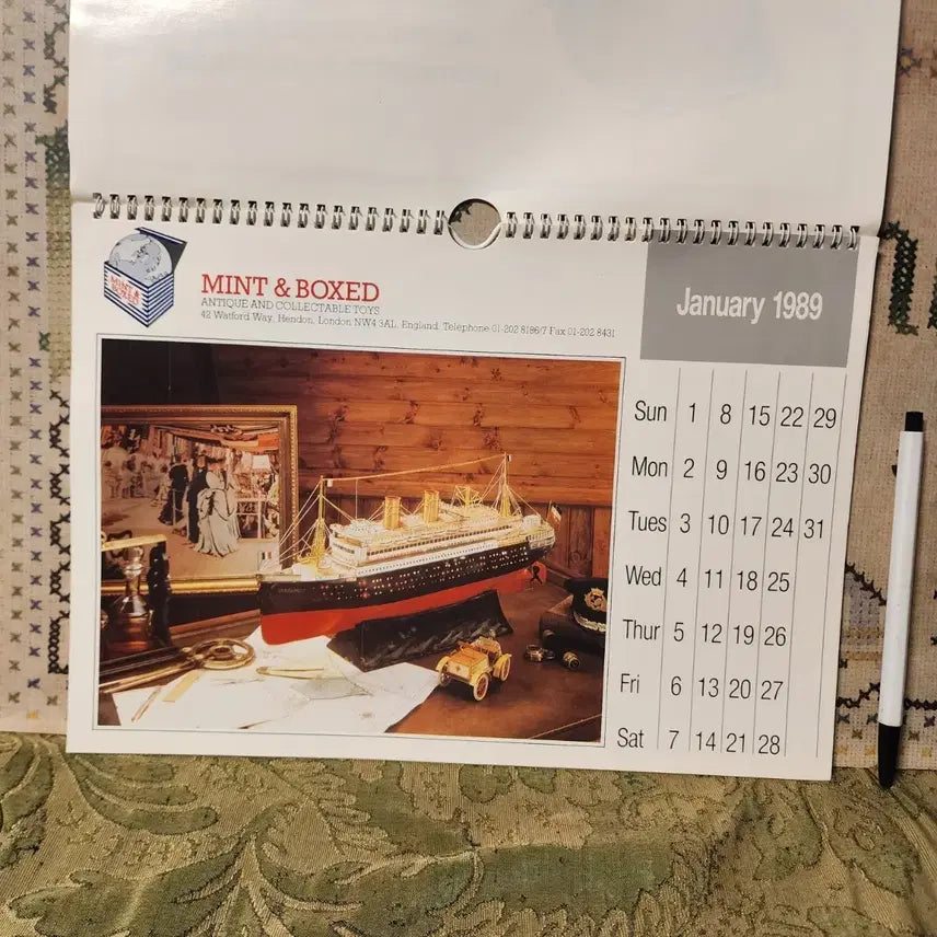 [BUNJANG] 1989 UK Toy Image Calendar / 1989년 영국 장난감 이미지달력