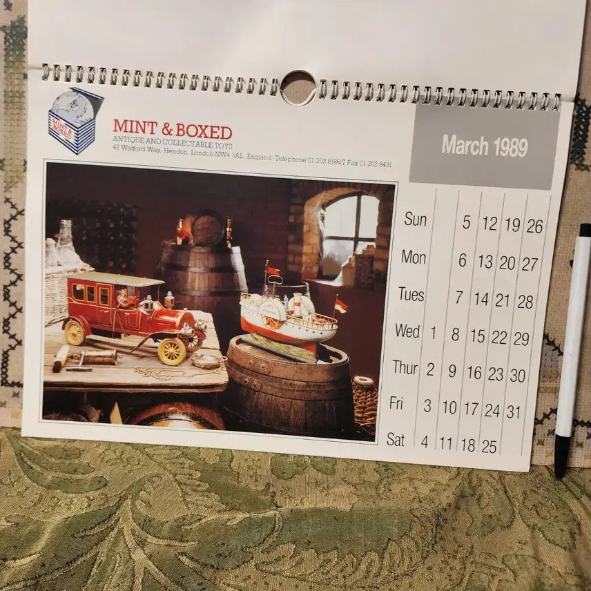 [BUNJANG] 1989 UK Toy Image Calendar / 1989년 영국 장난감 이미지달력