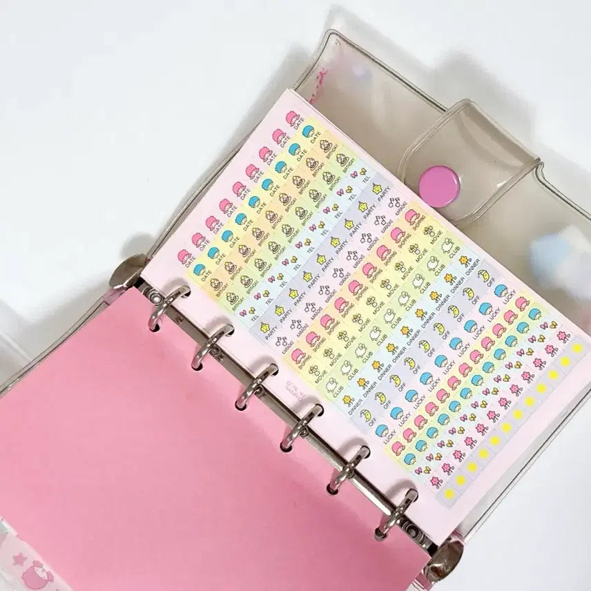 [BUNJANG] Kikilala Diary &amp; Binder Set / 키키라라다이어리 키키라라바인더 고전다이어리 육공다이어리 고전키티다이어리