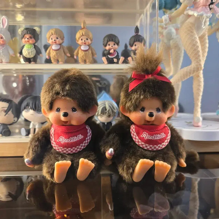 [BUNJANG] Monchhichi Premium Standard Sitting Doll Set / 몬치치 프리미엄 스탠다드 시팅인형 브라운 ss사이즈(일괄)