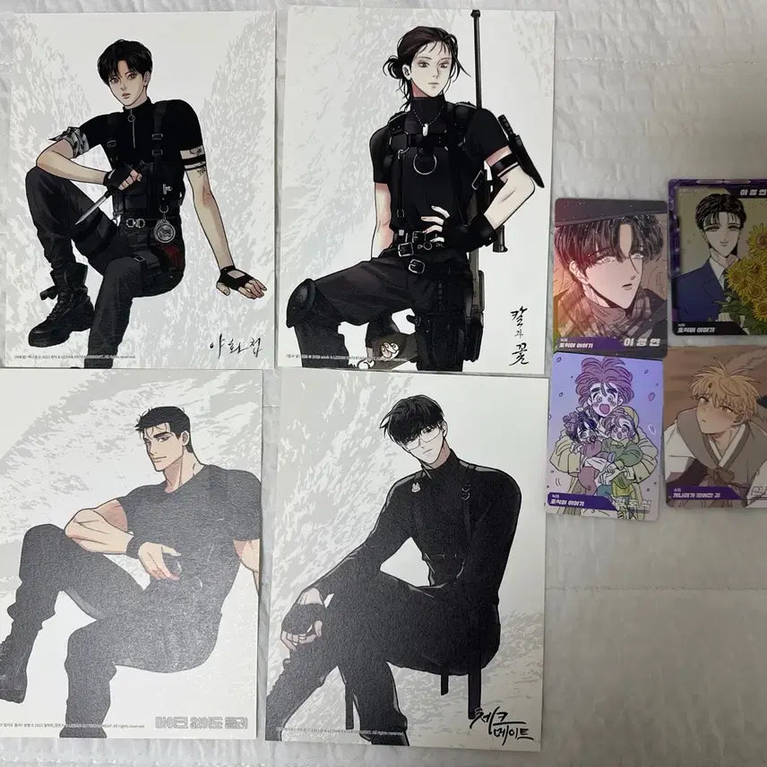 [BUNJANG] Black Cat Chronicle: Night Blossom Scroll, Sword &amp; Flower, Checkmate - 2024 Calendar Split Set / 흑묘력 야화첩 칼과꽃 체크메이트 마없들 달력분철