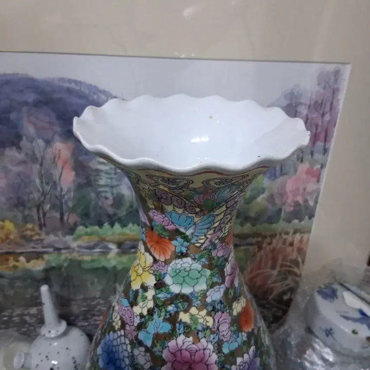 [BUNJANG] Floral Motif Ceramic Vase / 꽃 그림  도자기
