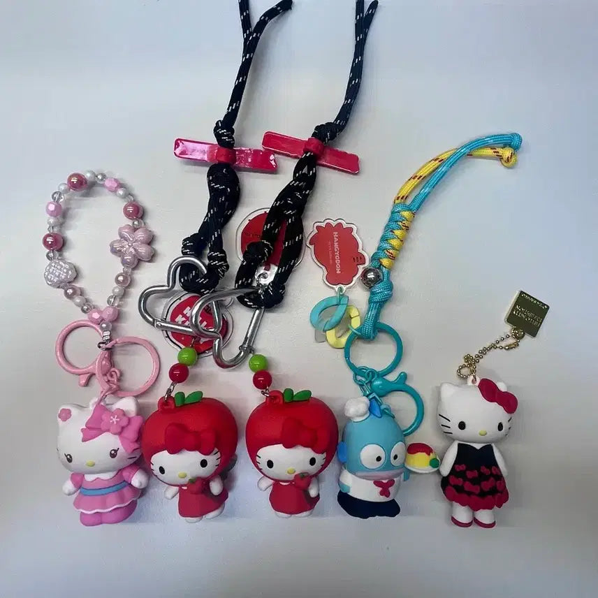 [BUNJANG] Hello Kitty Hangyodon Figure Keychain Bundle / 헬로키티 한교동 피규어 키링 일괄