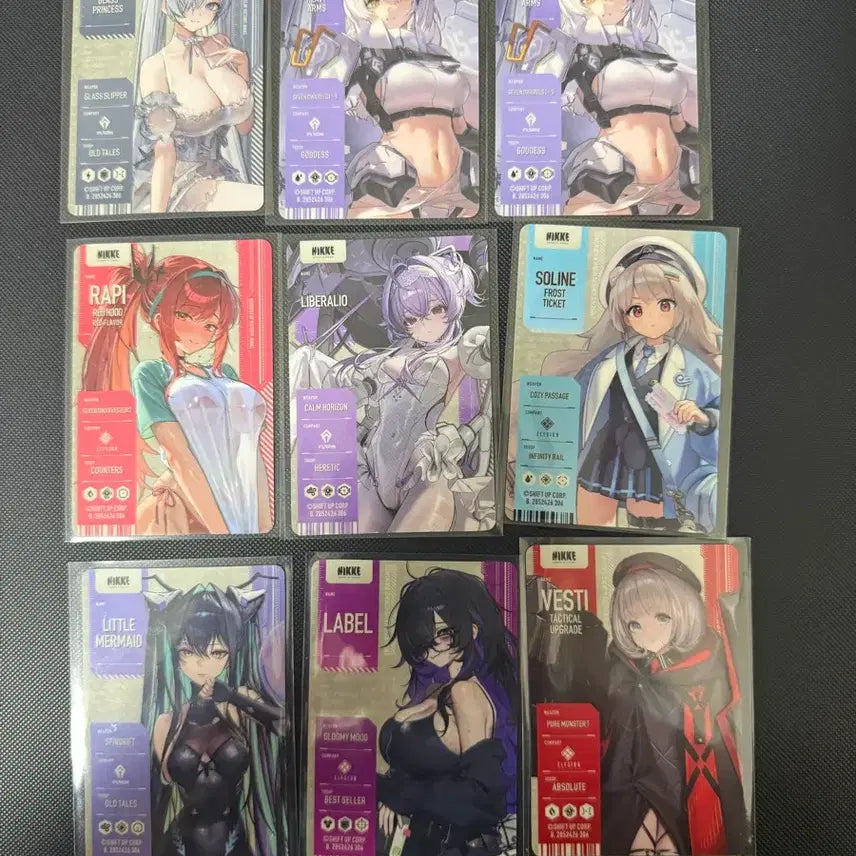 [BUNJANG] Nikke Metallic Pass Card Set / 니케 메탈릭패스,매탈릭건걸카드,웨하스 카드 29장 일괄