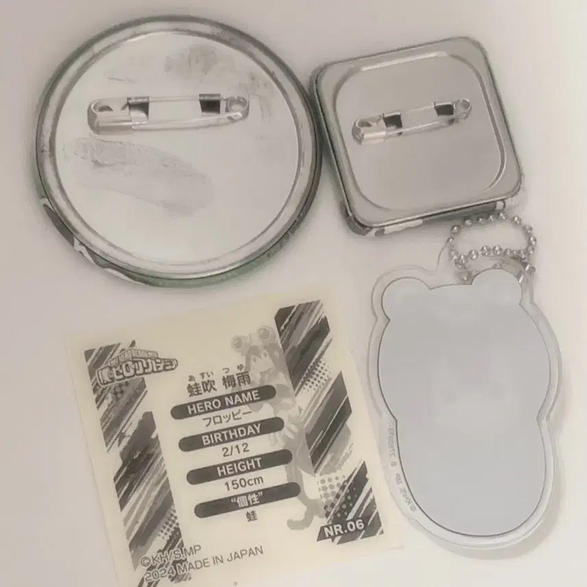 [BUNJANG] My Hero Academia Tsuyu Asui Bundle Set - Acrylic Stand, Badge, Sticker / 나히아 아스이츠유 세트 판매 나의히어로아카데미아 포데기키링뱃지띠부실스티커