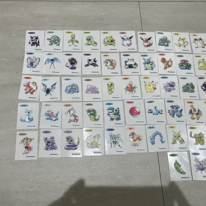 [BUNJANG] Pokemon Tteokbokki Seal Artwork Bundle / 포켓몬 띠부씰 아트워크