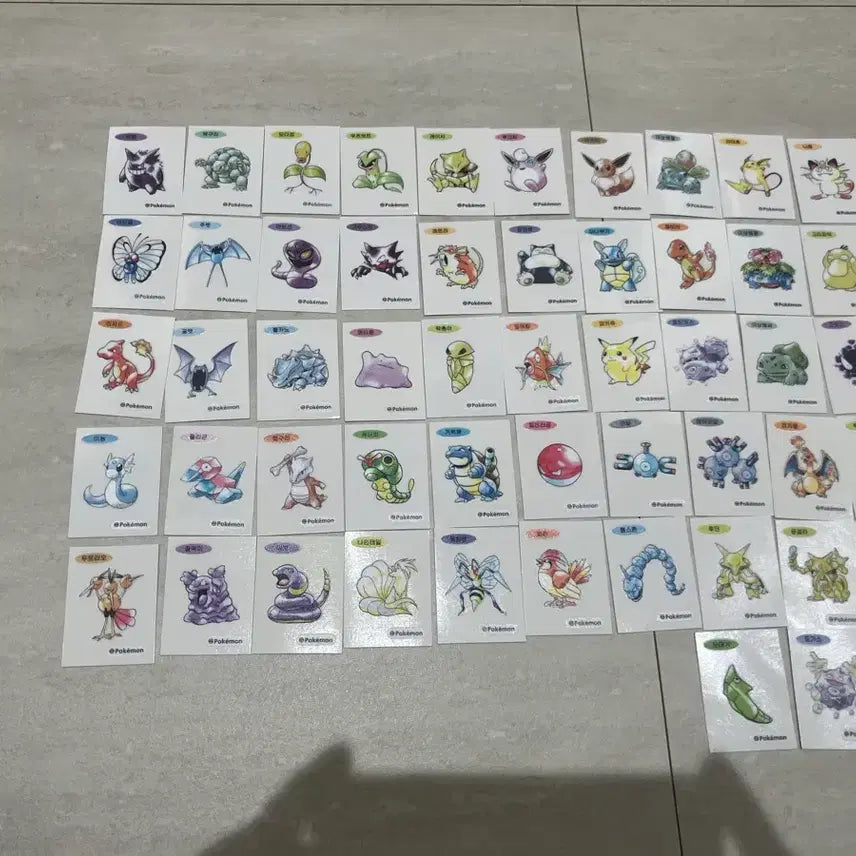 [BUNJANG] Pokemon Tteokbokki Seal Artwork Bundle / 포켓몬 띠부씰 아트워크