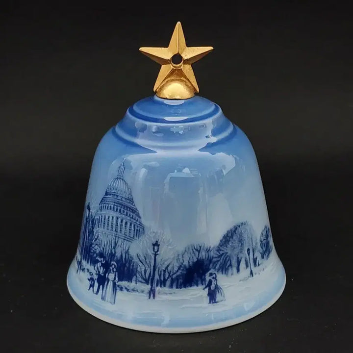 [BUNJANG] Bing &amp; Grøndahl 1990 Christmas Plate &amp; Bell Set / 덴마크 B&amp;G(빙앤그랜달) 1990년 크리스마스 플레이트 &amp; 벨 세트/장식품