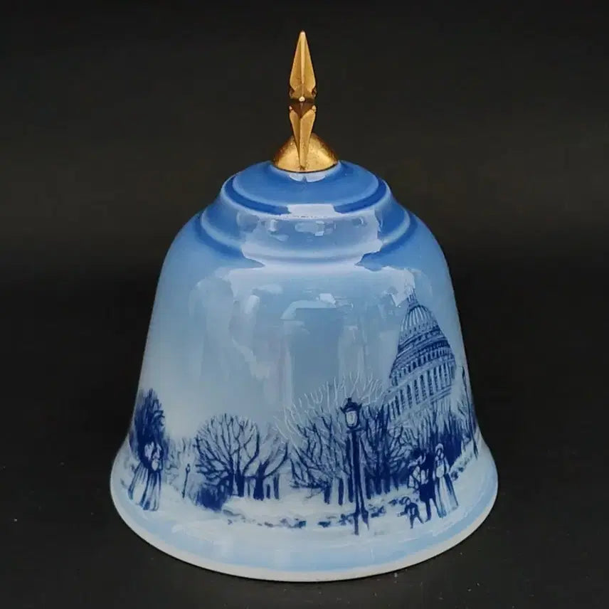 [BUNJANG] Bing &amp; Grøndahl 1990 Christmas Plate &amp; Bell Set / 덴마크 B&amp;G(빙앤그랜달) 1990년 크리스마스 플레이트 &amp; 벨 세트/장식품