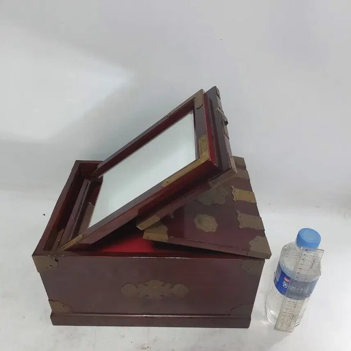 [BUNJANG] Antique Wooden Dressing Table with Mirror and Drawers / 근대사 나무 경대 -거울 서랍장. 민속품.