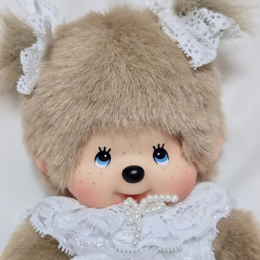 [BUNJANG] Monchhichi Lacey (White) / 몬치치 레이시