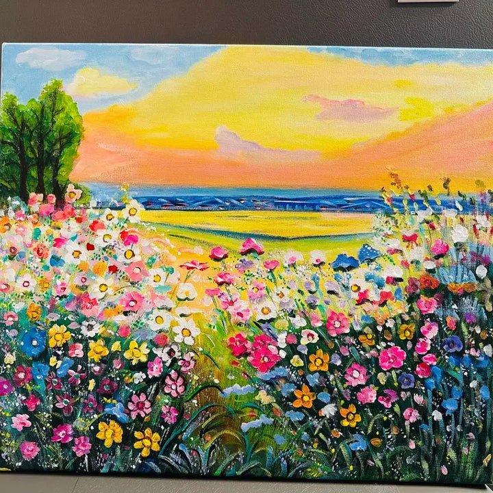 [BUNJANG] Flower and Landscape Painting (Canvas) / 꽃이핀. 풍경화(캔버스)