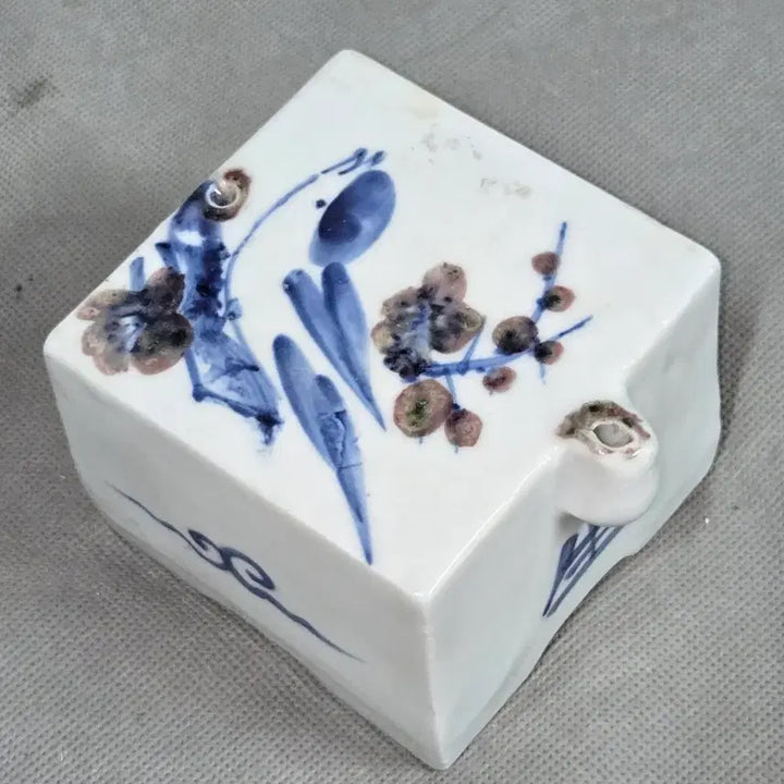 [BUNJANG] Large Square Iron-Painted Celadon Inkstone / 철화청화백자 사각 대형 연적